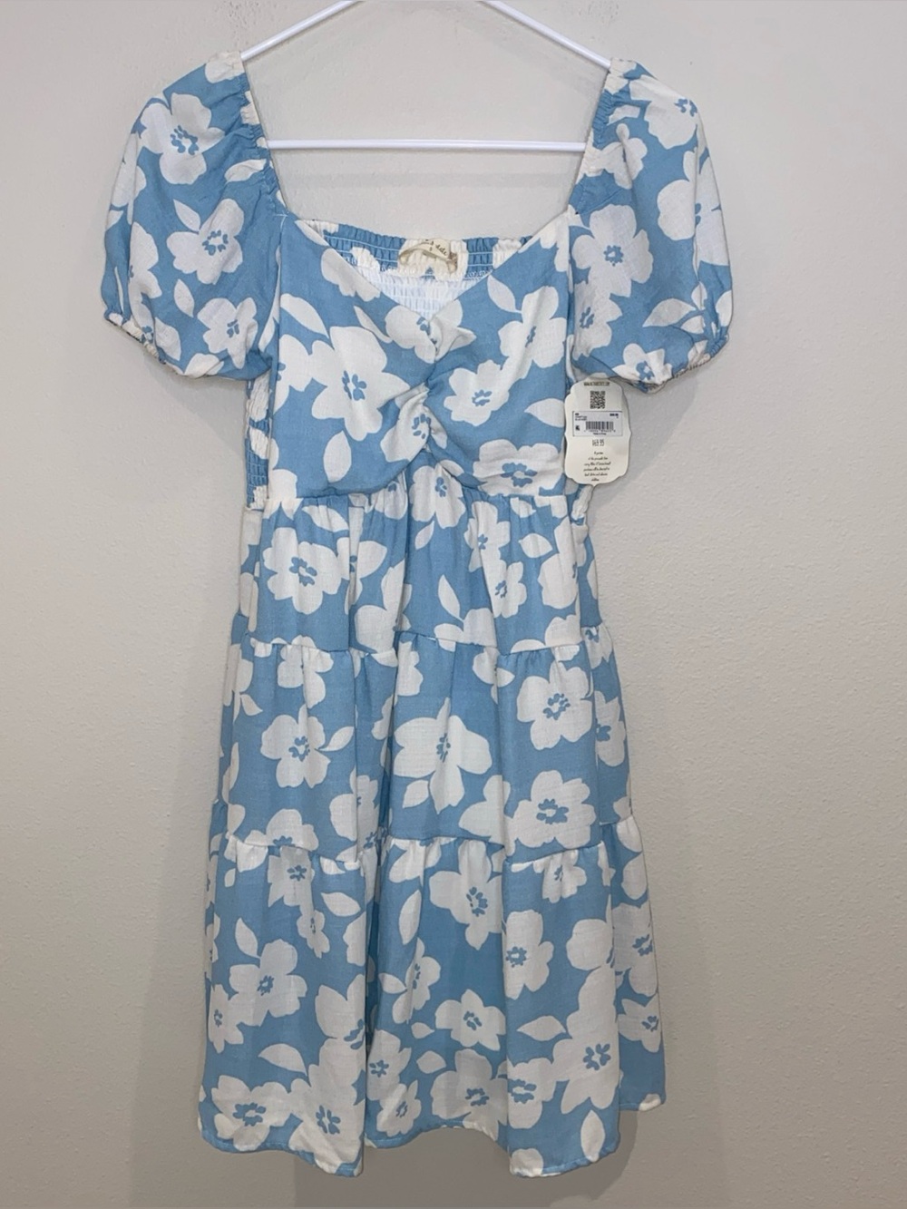Altar’d State Light Blue‎ And White Floral Dress Size S NWT Summer MSRP $69